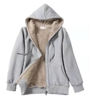 Small Quantity Clothing Production Women'S Long Sleeve Hoodies Solid Color Fleece Loose Coat