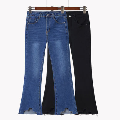 Mid Waist Spandex Cotton XXS To XXS Ladies Jeans